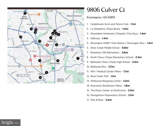 9806 CULVER CT, Kensington, MD 20895