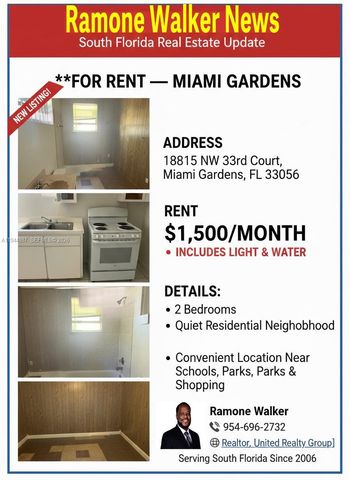 18815 NW 33rd Ct, Miami Gardens, FL 33056