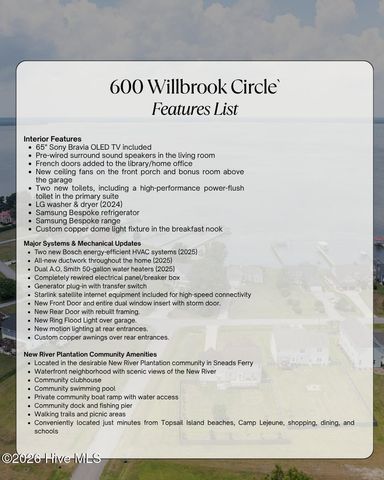 600 Willbrook Circle, Sneads Ferry, NC 28460