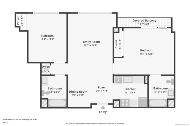 425 W Beech St 308, San Diego, CA 92101