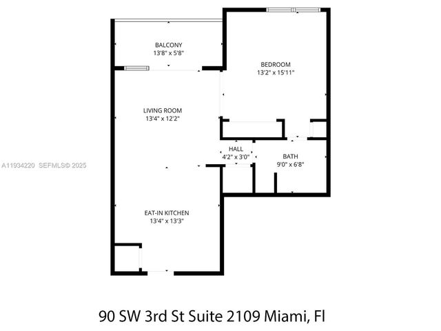 90 SW 3rd St 2109, Miami, FL 33130