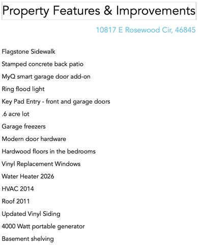 10817 E Rosewood Circle, Fort Wayne, IN 46845