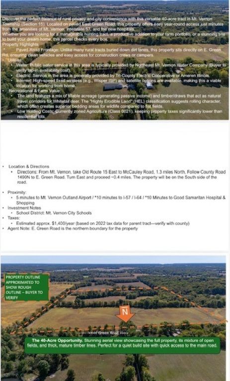 Image 7 of property listing at TBD Green Road, Mt Vernon, IL 62864