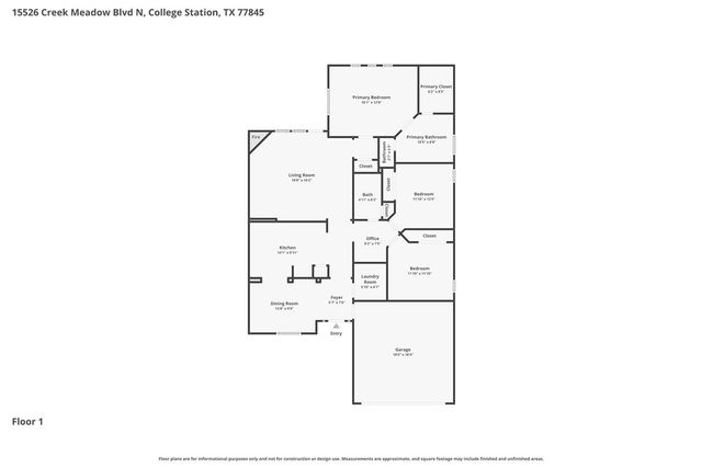 15526 Creek Meadow Boulevard N, College Station, TX 77845