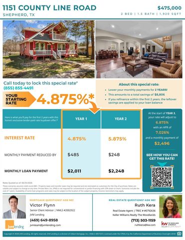 1151 County Line Road, Shepherd, TX 77371