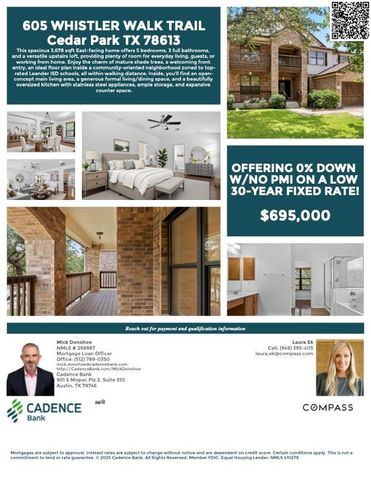 605 Whistlers Walk TRL, Cedar Park, TX 78613