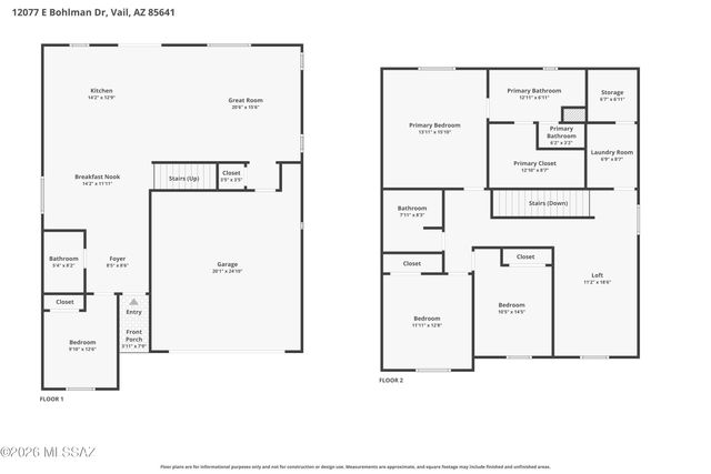 12077 E Bohlman Drive, Vail, AZ 85641
