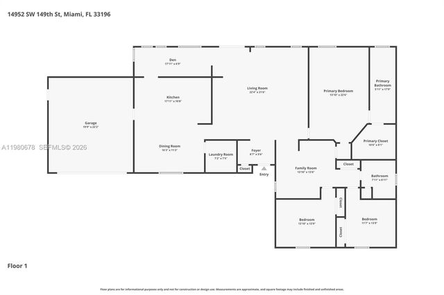 14952 SW 149th St, Miami, FL 33196