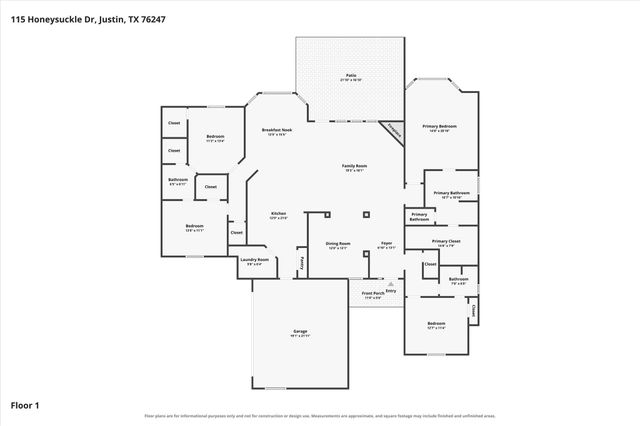 115 Honeysuckle Drive, Justin, TX 76247