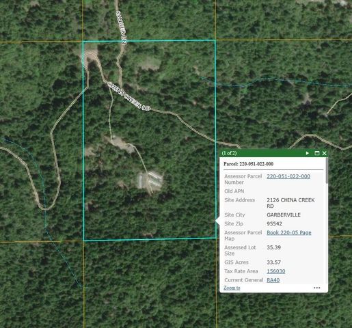 2126 China Creek Road, Redway, CA 95560