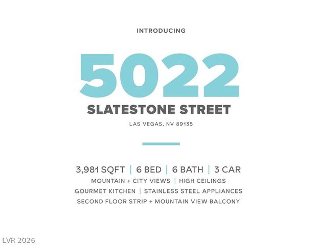 5022 Slatestone Street, Las Vegas, NV 89135