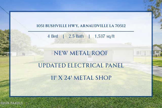 1051 Bushville Highway, Arnaudville, LA 70512