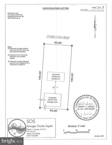 38 DOUBLOON DR, Greenbackville, VA 23356