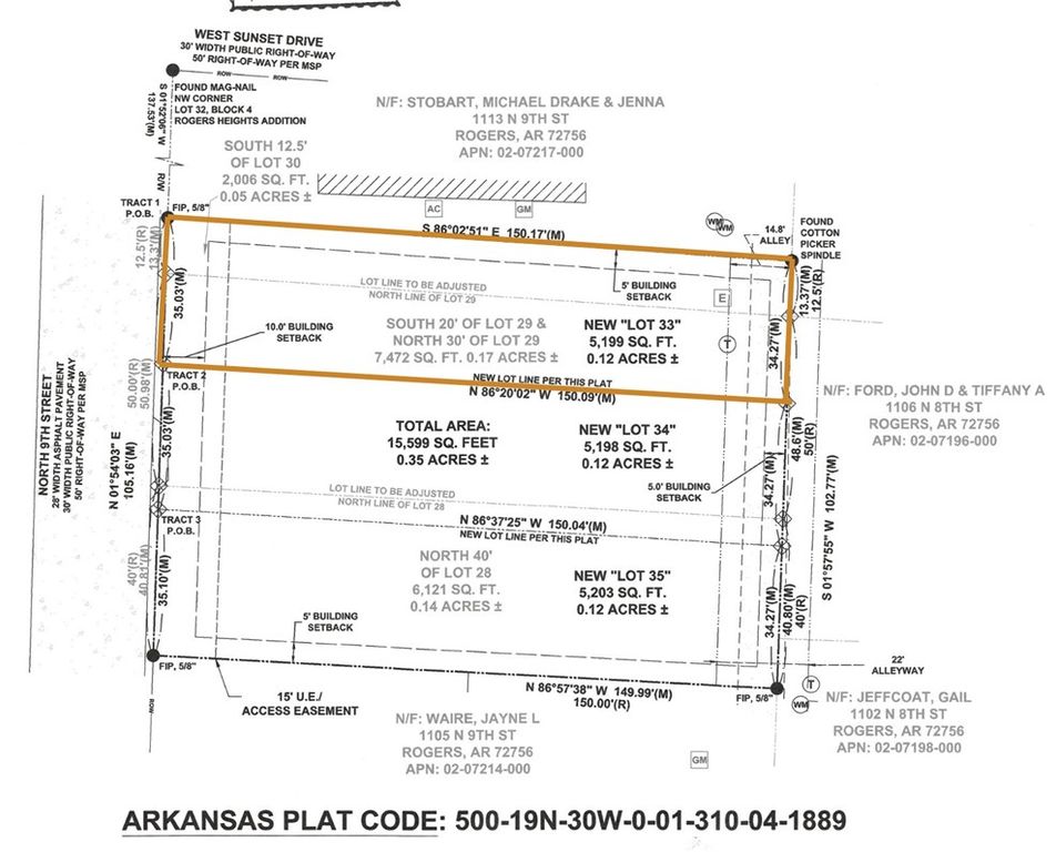 Lot 33, 1109 N 9th Street, Rogers, AR 72756