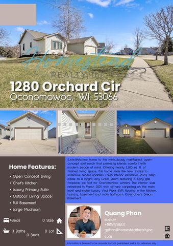 1280 Orchard CIRCLE, Oconomowoc, WI 53066