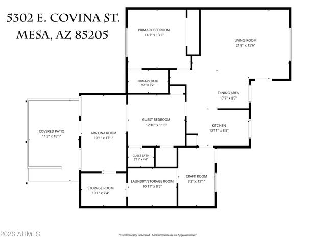 5302 E COVINA Road, Mesa, AZ 85205