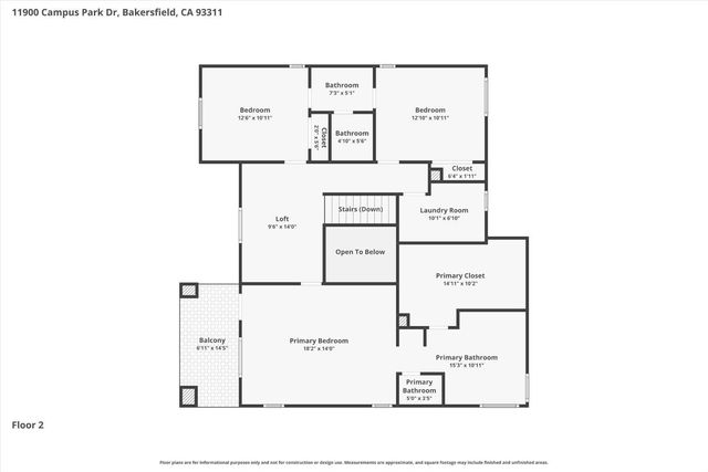 11900 Campus Park Drive, Bakersfield, CA 93311