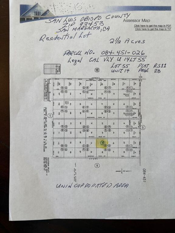 0 BURNEY Road, Santa Margarita, CA 93453