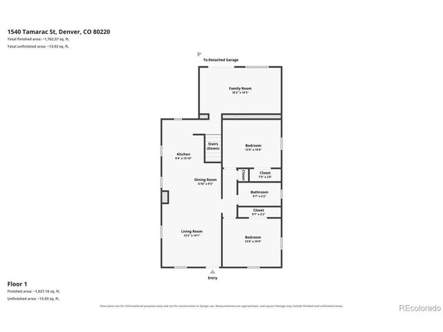 1540 Tamarac St, Denver, CO 80220