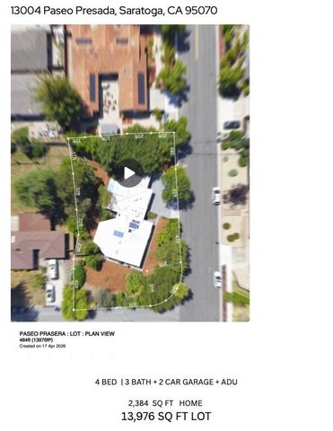 13004 Paseo Presada, Saratoga, CA 95070