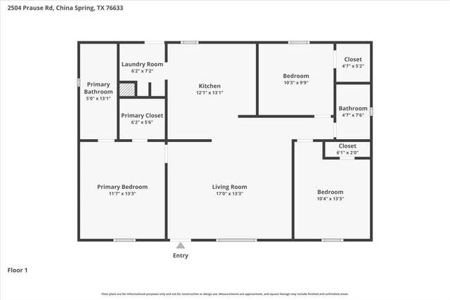 2504 Prause Road, China Spring, TX 76633