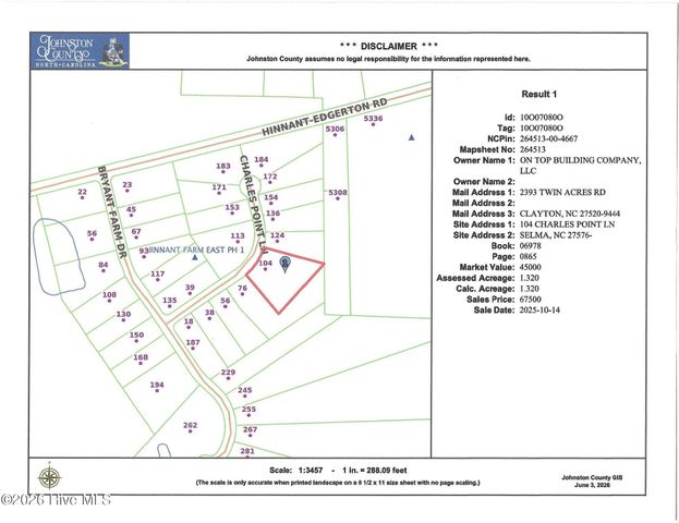 104 Charles Point Lane, Selma, NC 27576