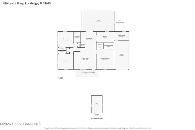 889 Levitt Parkway, Rockledge, FL 32955