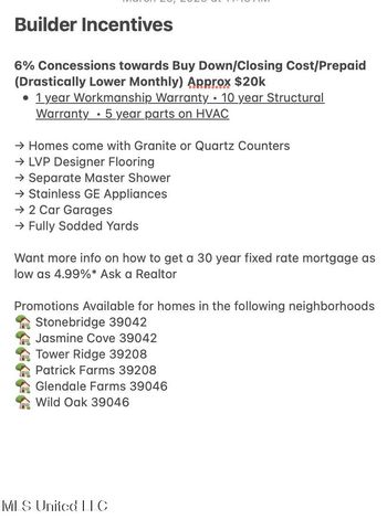 311 Mandy Way, Canton, MS 39046