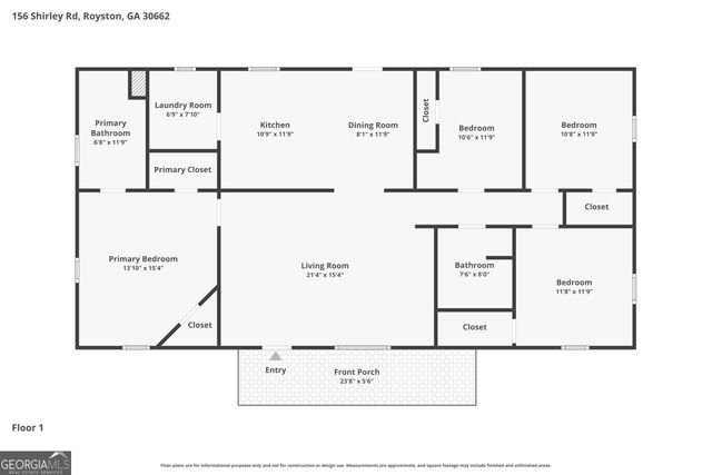 156 Shirley Road, Royston, GA 30662