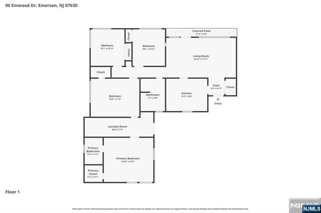 90 Emwood Drive, Emerson, NJ 07630