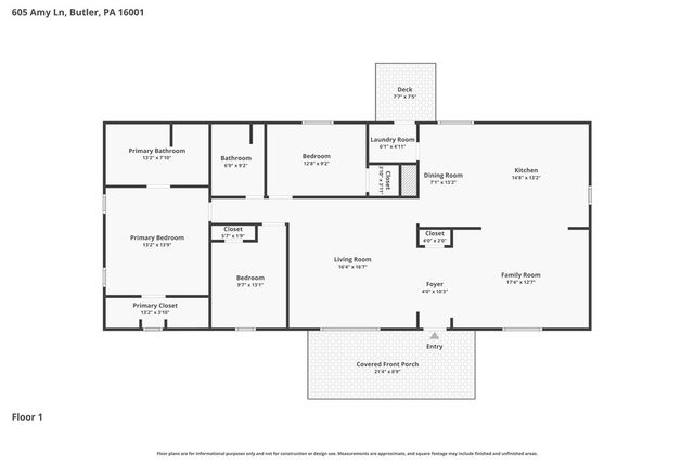 605 Amy Ln, Center Twp, PA 16001