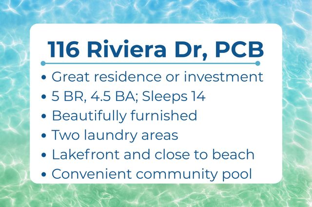 116 Riviera Drive, Panama City Beach, FL 32413