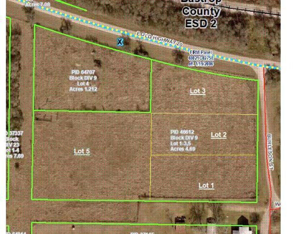 TBD. Burleson ST, Paige, TX 78659