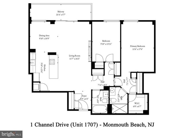 1 CHANNEL DRIVE #1707, Monmouth Beach, NJ 07750