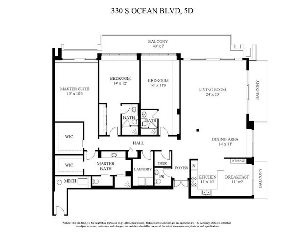 330 S Ocean Boulevard 5-D, Palm Beach, FL 33480