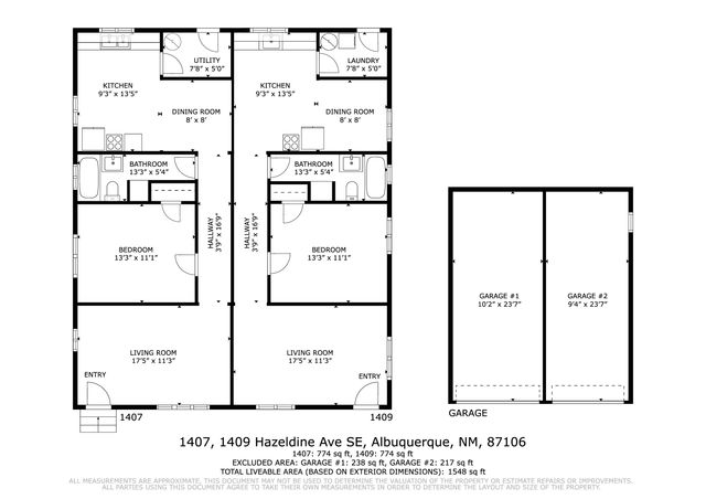 1409,1407 Hazeldine Avenue SE, Albuquerque, NM 87106