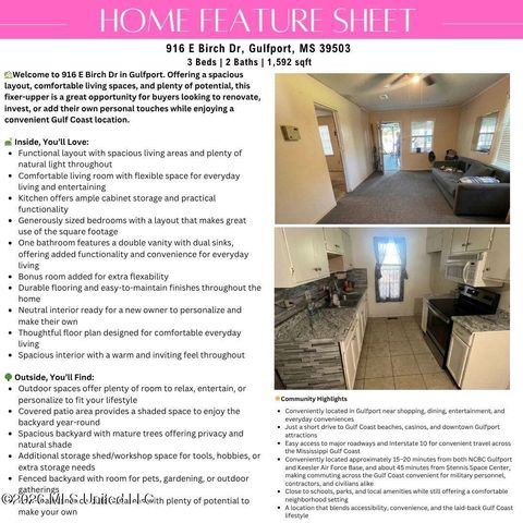 916 E Birch Drive, Gulfport, MS 39503