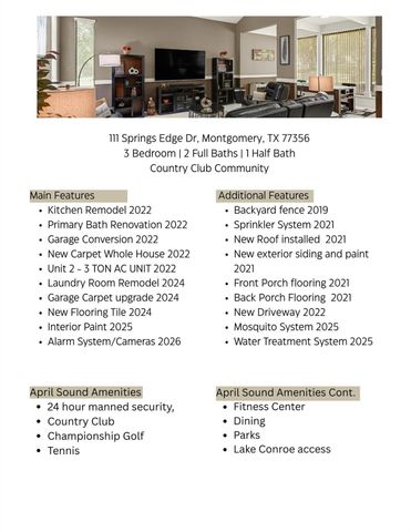 111 Springs Edge Drive, Conroe, TX 77356