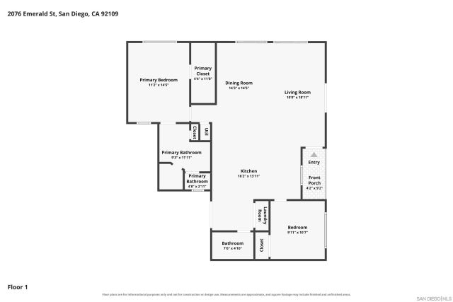 2076 Emerald St, San Diego, CA 92109