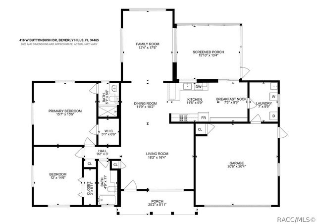 416 W Buttonbush Drive, Beverly Hills, FL 34465
