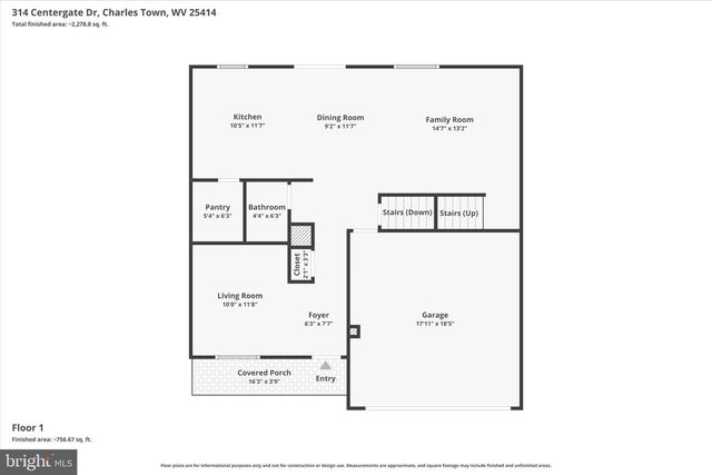 314 CENTERGATE DR, Charles Town, WV 25414