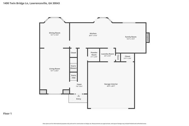 1490 Twin Bridge Lane, Lawrenceville, GA 30043