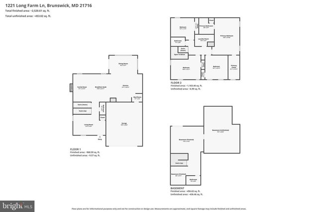 1221 LONG FARM LN, Brunswick, MD 21716
