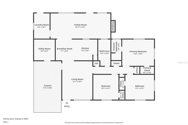 3733 SURREY DRIVE, Orlando, FL 32812