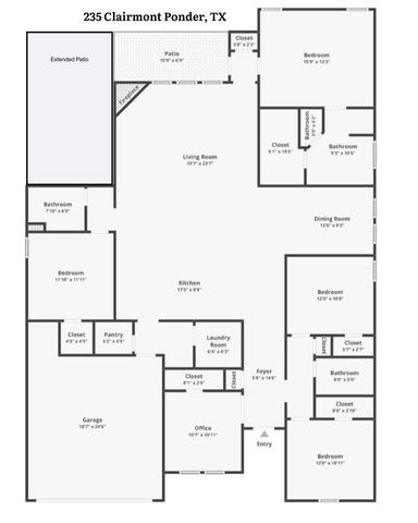 235 Clairmont Drive, Ponder, TX 76259