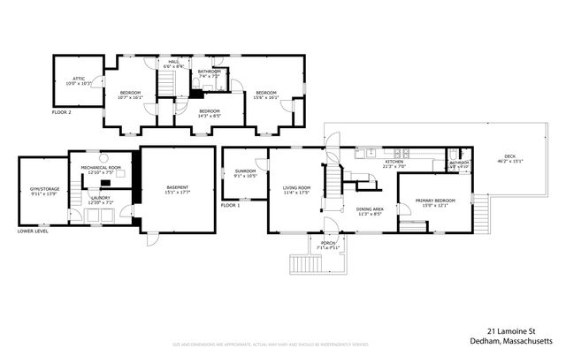 21 Lamoine St, Dedham, MA 02026