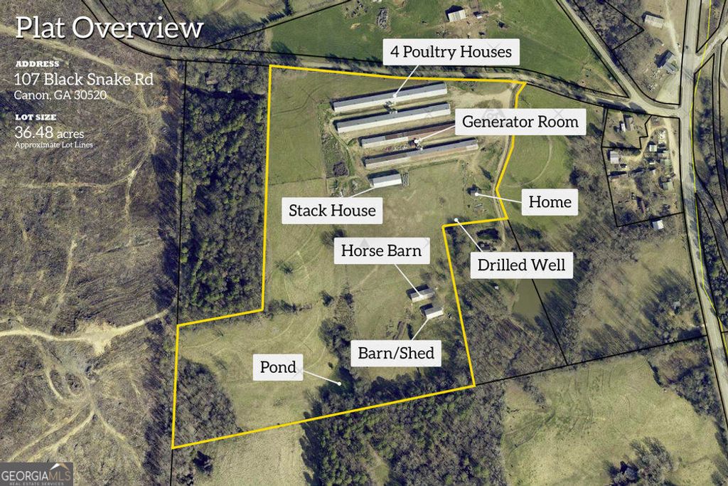 107 Black Snake Road, Canon, GA 30520 — exterior