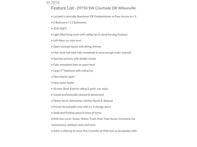 29750 Sw COURTSIDE Dr 1, Wilsonville, OR 97070