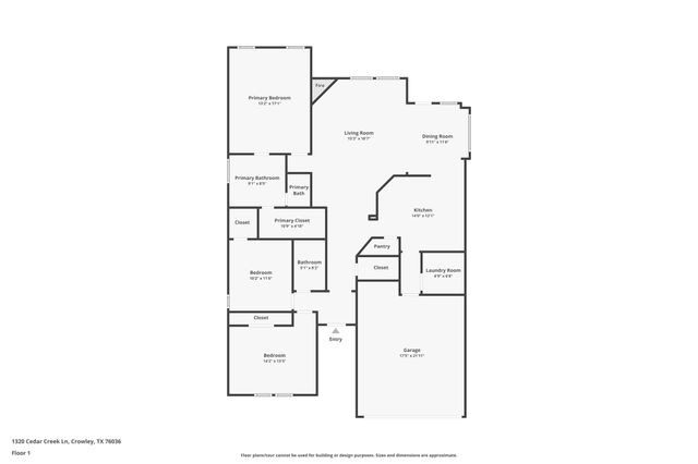 1320 Cedar Creek Lane, Crowley, TX 76036