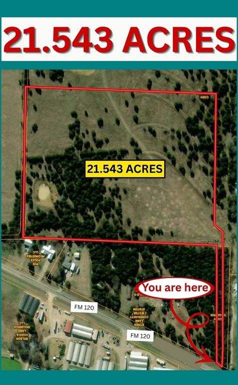 21.543 Acres W FM 120 Highway, Pottsboro, TX 75076